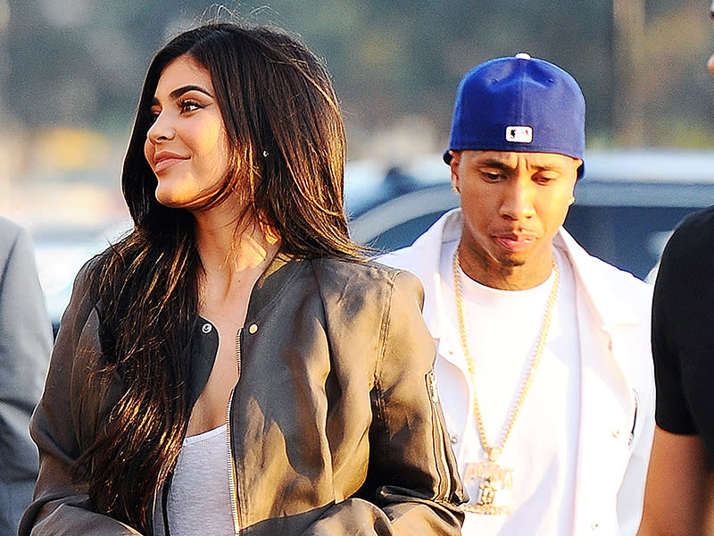 Kylie Jenner and Tyga Step Out Holding Hands at Kanye West's Premiere| TV News, Kanye West, Kylie Jenner, Tyga