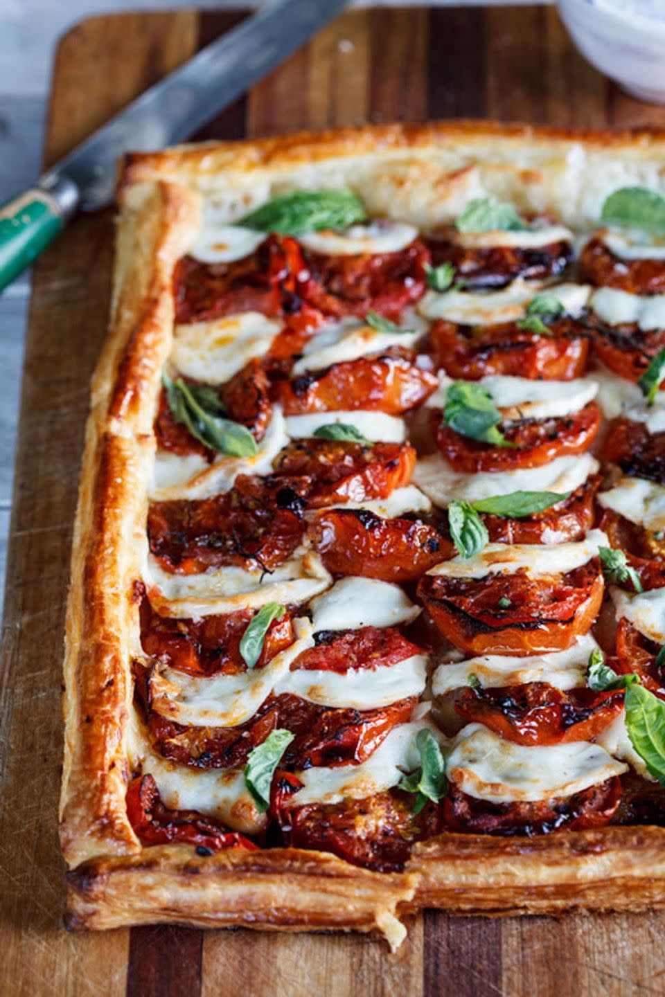 Caprese Tart with Roasted Tomatoes