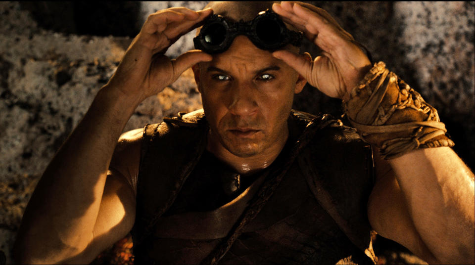 This film image released by Universal Pictures shows Vin Diesel in a scene from "Riddick." (AP Photo/Universal Pictures)