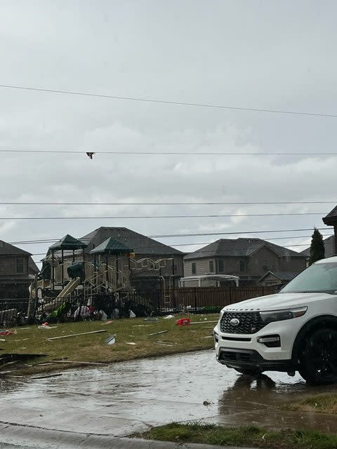 Storm damage along Tylertown Road in Clarksville (Courtesy: Kerianna Mullins)