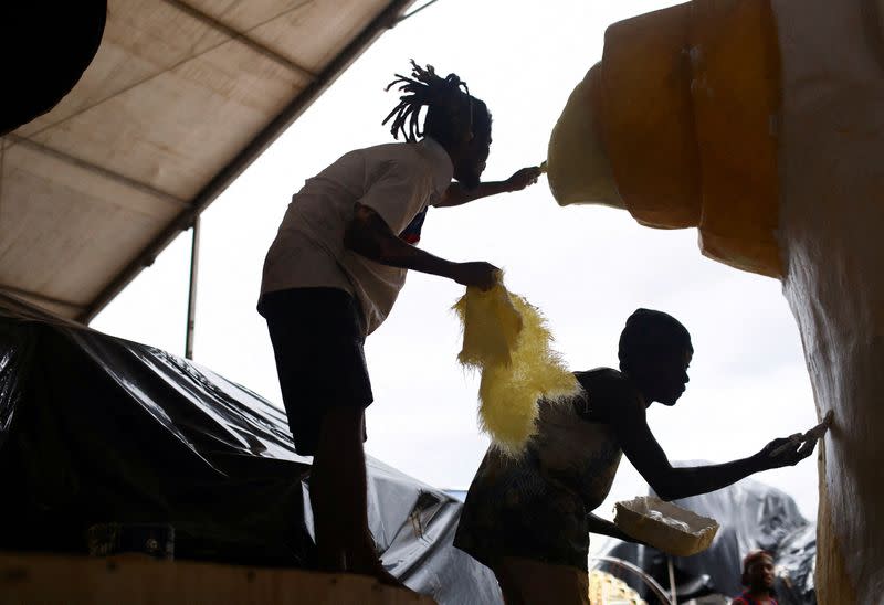 Preparation for Carnival in Sao Paulo