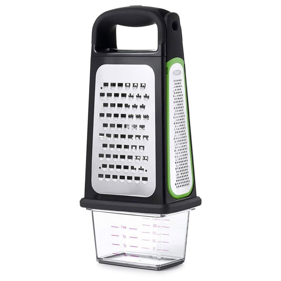 1) Good Grips Etched Box Grater with Removable Zester