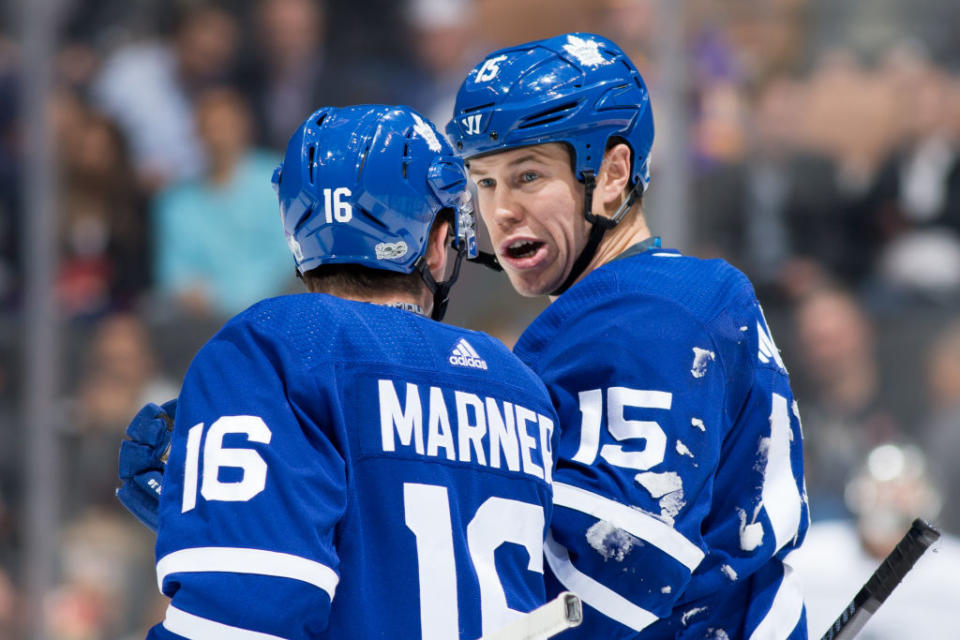 Matt Martin had himself a night on Saturday against the St. Louis Blues. (Getty Images)