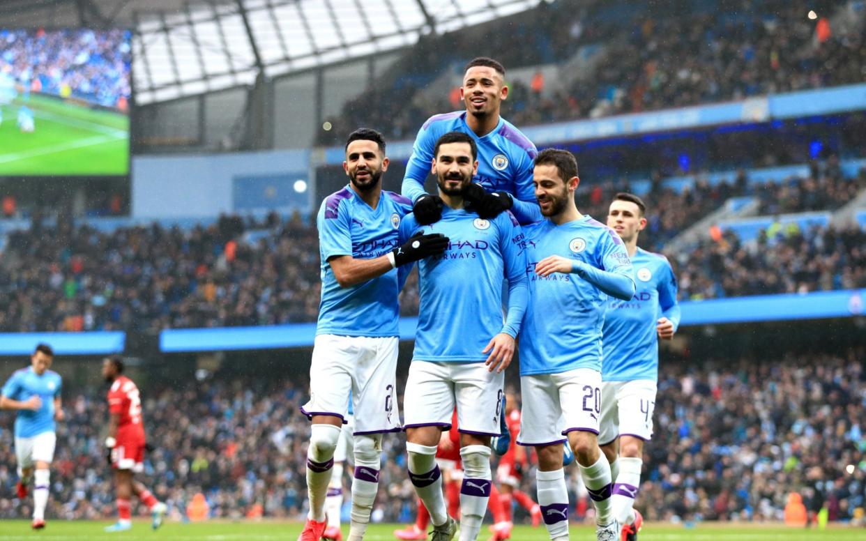 Ilkay Gundogan's penalty opened the afternoon's scoring - Manchester City FC