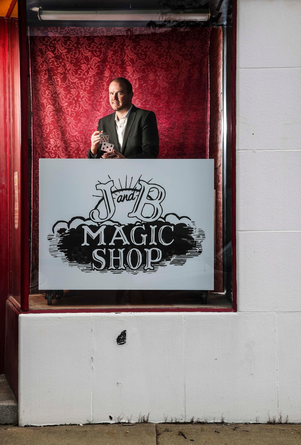 Brent Braun was 20 when he first walked into a magic shop. Now 42, he's opening his own -- J and B Magic Shop -- in New Albany on East Spring Street which will also feature a small theater where two shows a week are planned, one for adults and one for kids.