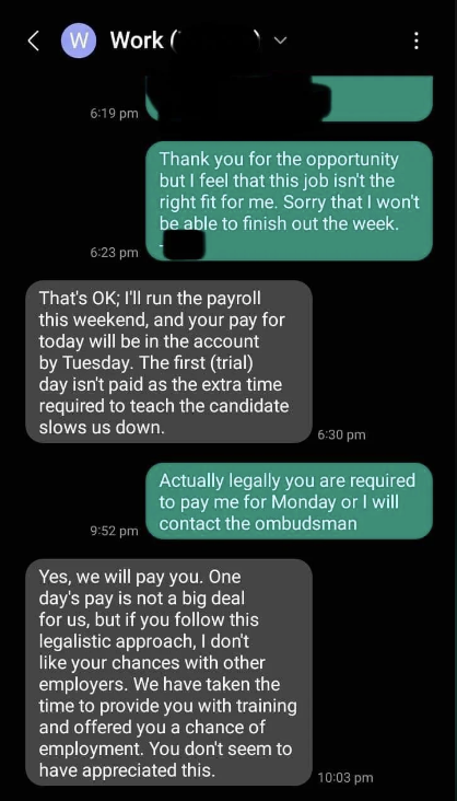 "Yes, we will pay you."