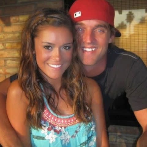 Taylor Mills Instagram Brett Young and Taylor Mills Young pose for a photo together.