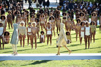 <p>So, everyone is still going on about Yeezy’s season four mega two-hour show, which was slightly dramatic with faulty shoes and models collapsing due to the heat. <i>[Photo: Getty]</i></p>