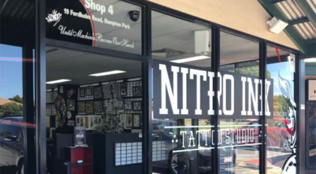 Two gunmen are on the run after a shooting inside a tattoo shop in Melbourne's east. Source: Nitro Ink Tattoo Studio/Facebook