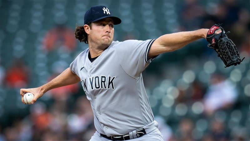 柯爾（Gerrit Cole）7局失2分，連5場優質先發。（圖／翻攝自洋基推特）