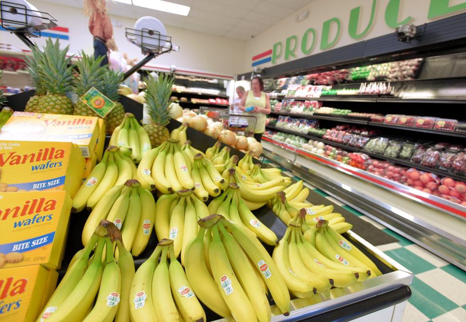 The fresh produce at Baldwin Market, shown in 2019 during the store's opening, is an important part of keeping areas from being food deserts that lack access to fresh fruits, vegetables and meats.