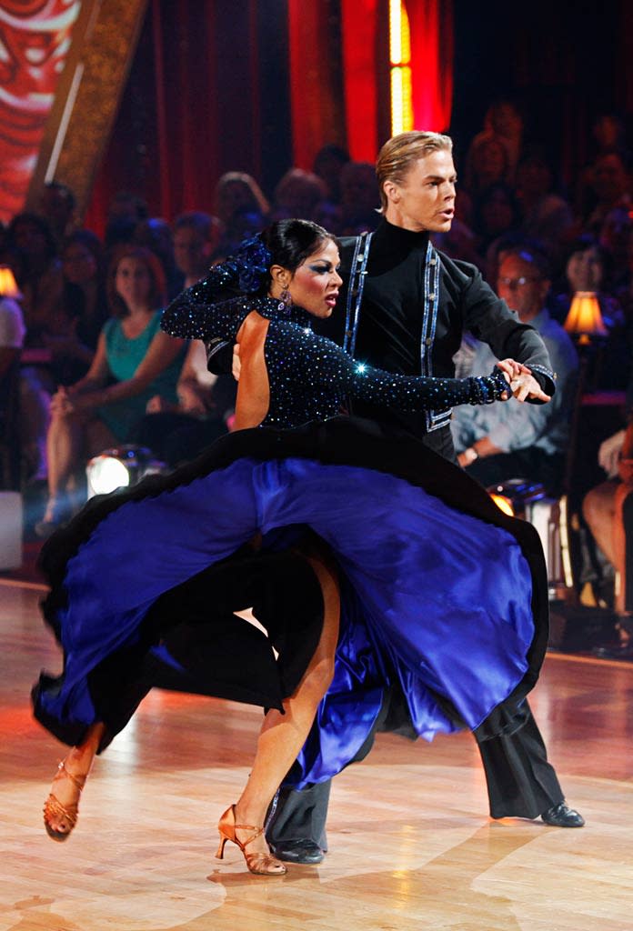 Lil' Kim and Derek Hough perform the Paso Doble to "El gato montes" by Manuel Penella on "Dancing with the Stars."