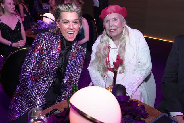 Kevin Mazur/Getty Images Joni Mitchell and Brandi Carlile