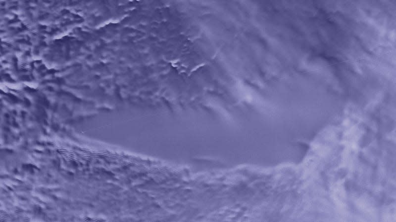 A radar view of Lake Vostok, located deep beneath the Antarctic ice. 