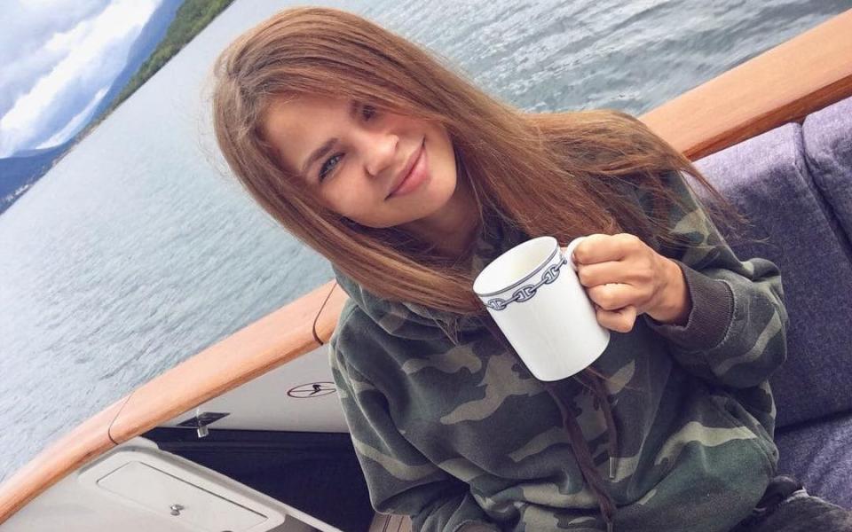 Anastasia Vashukevich is seen on a yacht allegedly belonging to oligarch Oleg Deripaska, whom she filmed discussing US relations with a top Russian official - Instagram