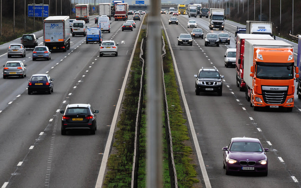 A woman was killed after she got out of a car that had broken down on the M1 (Picture: PA)