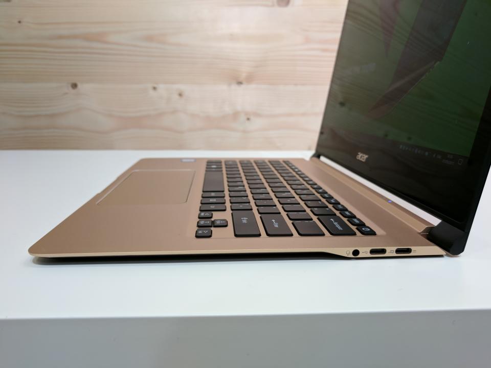 Acer’s Swift 7 is incredibly thin, but has just two USB C ports and a headphone hack.