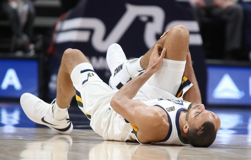 Rudy Gobert has averaged 13.9 points and 10.5 rebounds for the Jazz this season. (AP)