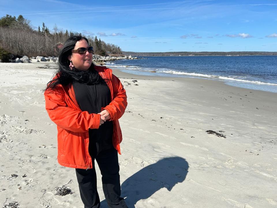 Melissa Labrador on Carters Beach. She is the driving force behind the proposed Pemsik national marine conservation area.