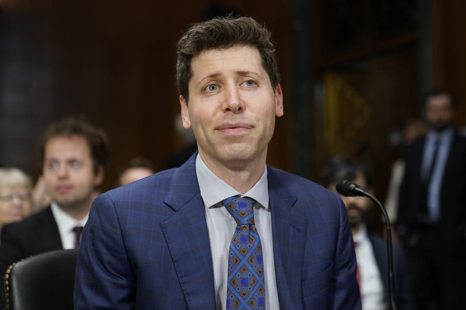OpenAI CEO Sam Altman waits for a Senate Judiciary Subcommittee on Privacy, Technology and the Law hearing on artificial intelligence to begin, Tuesday, May 16, 2023, on Capitol Hill in Washington. (AP Photo/Patrick Semansky)