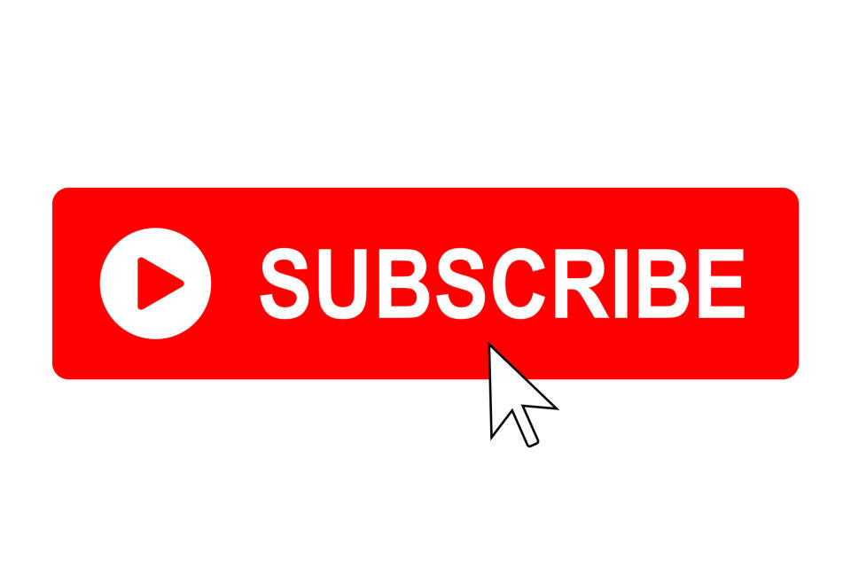 A cursor pointing to a subscribe button