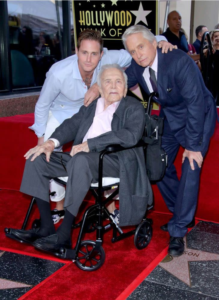 Cameron, Kirk and Michael Douglas