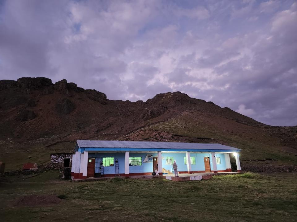 One of the buildings in Peru where the solar project was installed. The group traveled to Santa Rosa de Llillinta, a small and remote community in Peru.