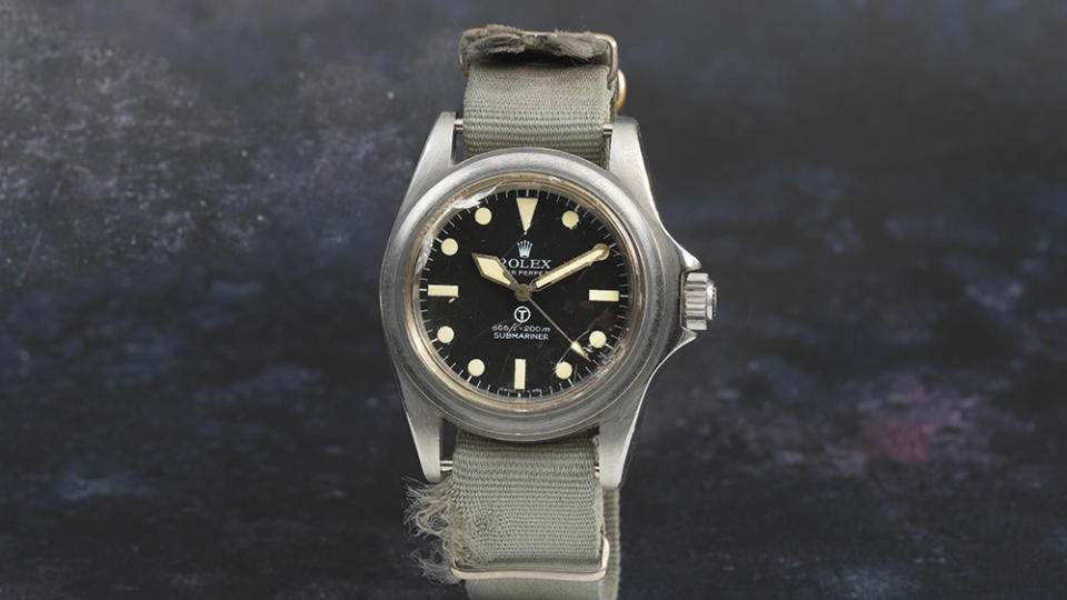 This MilSub’s bezel was lost during a dive in the ’90s. - Credit: Bonhams