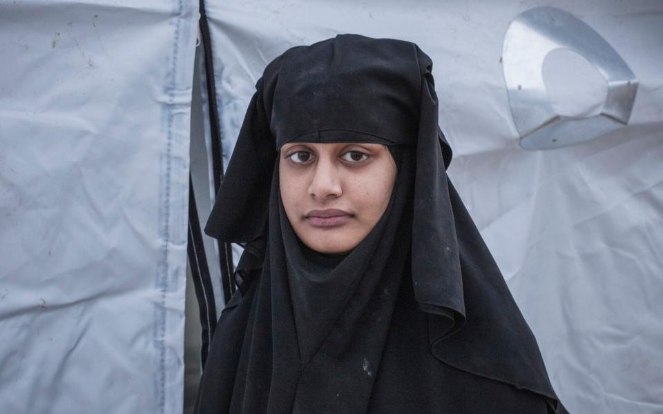 File image of Shamima Begum wearing an Islamic head covering  - Sam Tarling