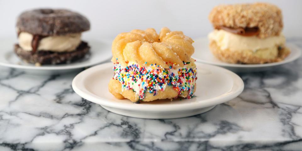 Donut Ice Cream Sandwiches