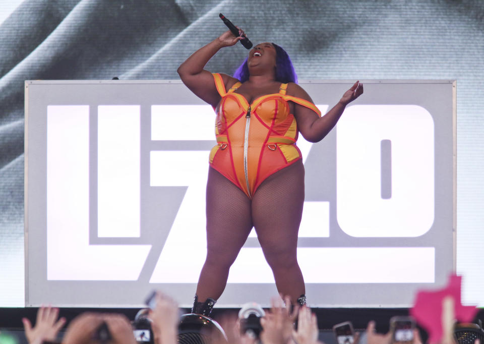 Lizzo performs during the first weekend of the Austin City Limits Music Festival in Zilker Park on Sunday, Oct. 6, 2019, in Austin, Texas. (Photo by Jack Plunkett/Invision/AP)