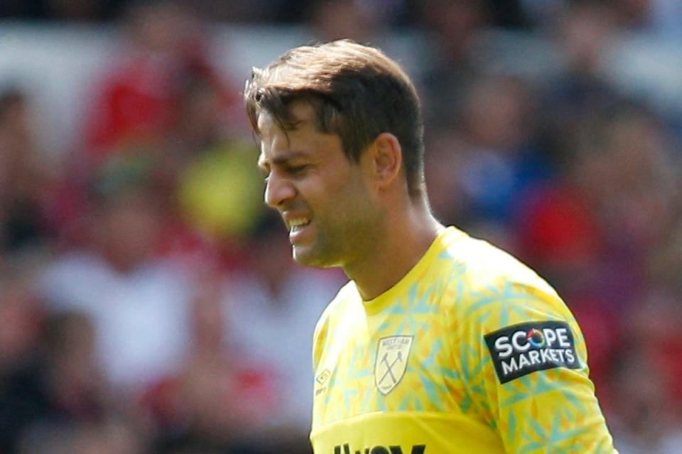 Not panicking: West Ham goalkeeper Lukasz Fabianski has calledcfor calm after two defeats to open the new season  (REUTERS)