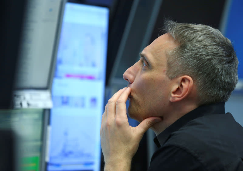 A trader works at Frankfurt's stock exchange in Frankfurt, Germany March 14, 2019. REUTERS/Ralph Orlowski/Files