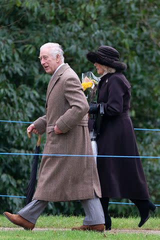 <p>Joe Giddens/PA Images via Getty</p> King Charles and Queen Camilla.