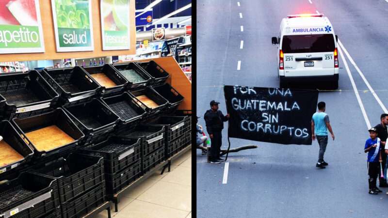 Roadblocks in Guatemala have led to scarcity in supermarkets