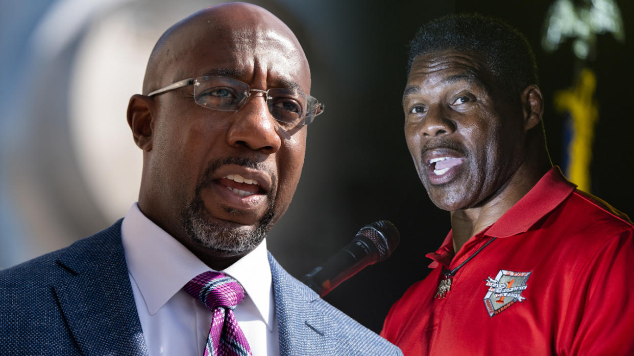 Democratic Sen. Raphael Warnock and Republican Herschel Walker.