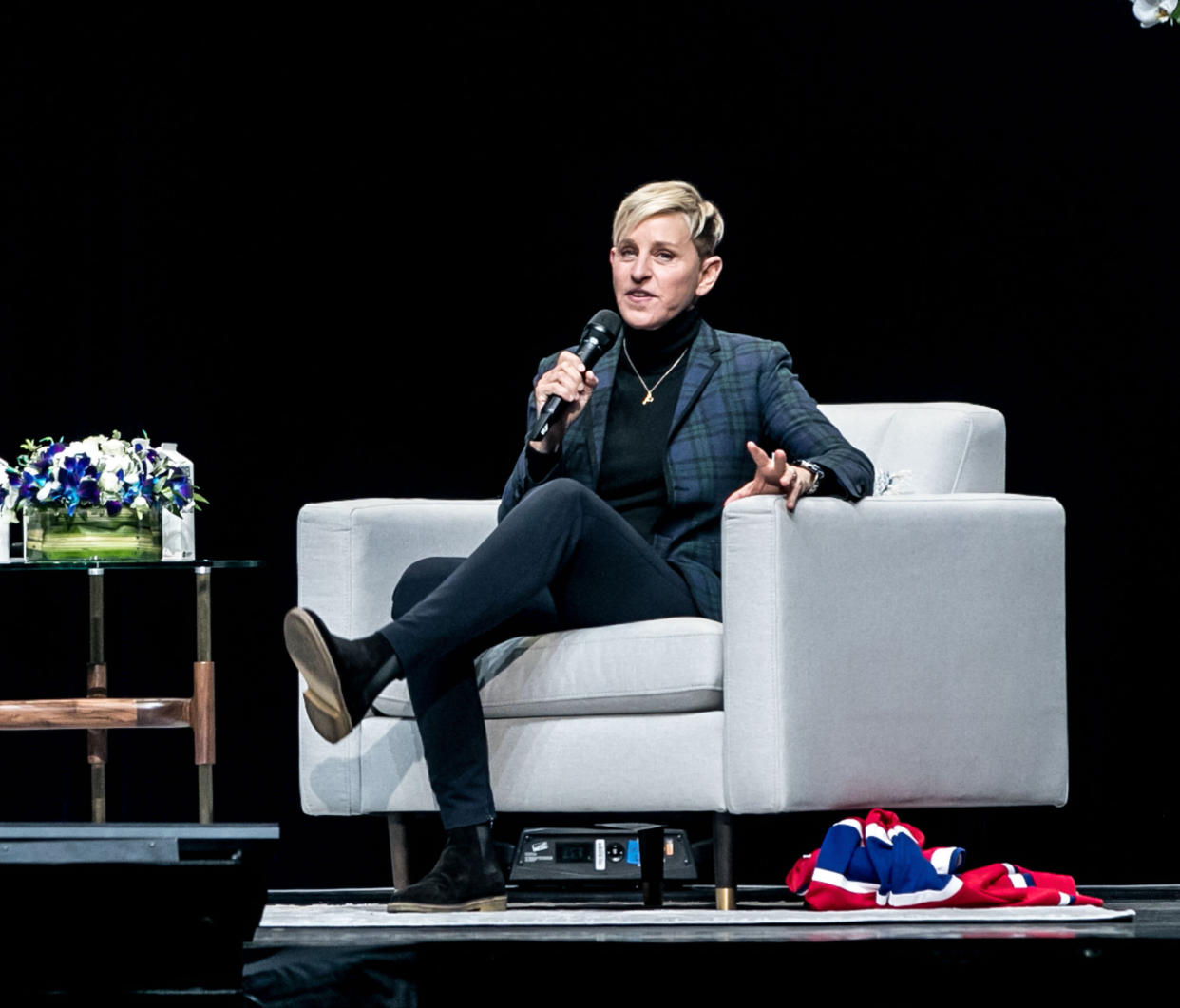 Ellen DeGeneres, pictured in March, is opening up about the sexual abuse she endured as a teen by her stepfather. (Photo: GP Images/Getty Images for TINEPUBLIC)