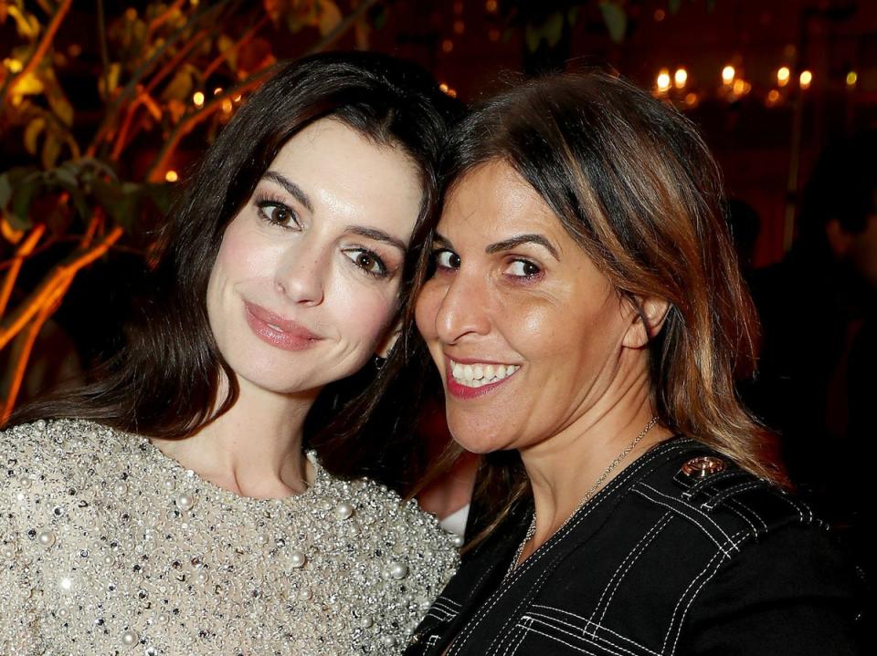 Dakhil with Anne Hathaway last year (Marion Curtis/StarPix/Shutterstock)