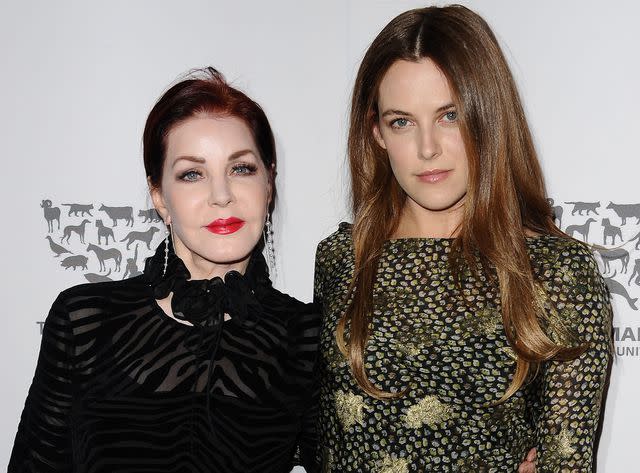 <p>Jason LaVeris/FilmMagic</p> Priscilla Presley and Riley Keough in Hollywood in May 2016