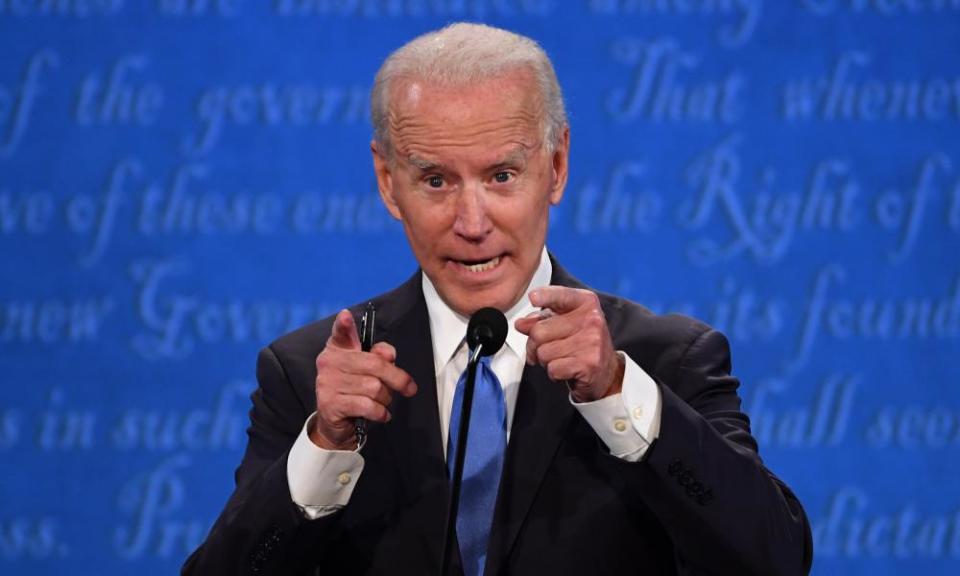 Joe Biden speaks during the final presidential debate.