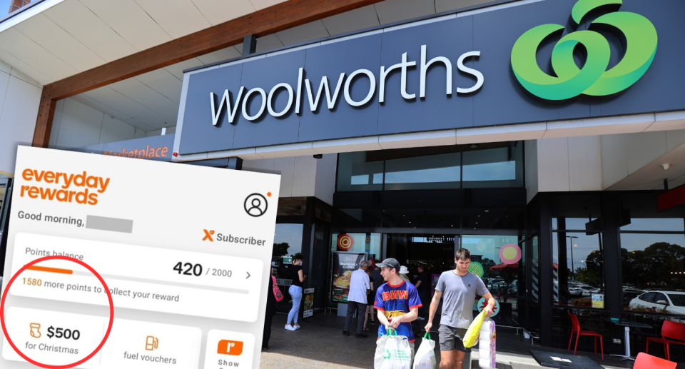 Woolworths supermarket and Everyday Rewards account with Bank for Christmas option. 