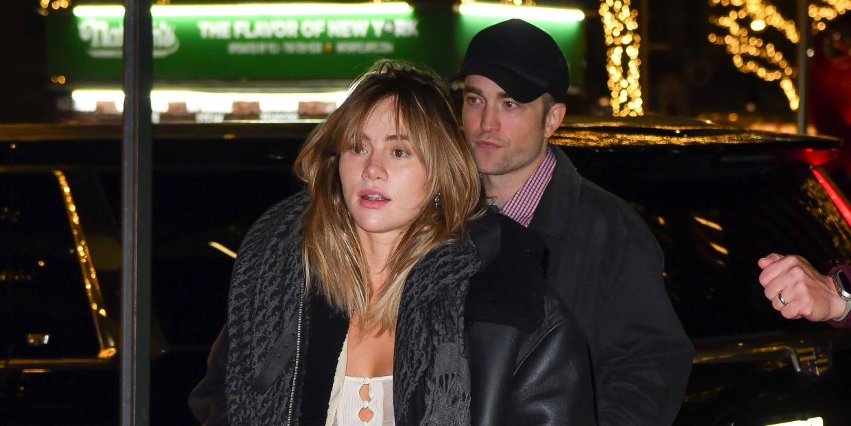 suki waterhouse and robert pattinson in new york city on december 06, 2023