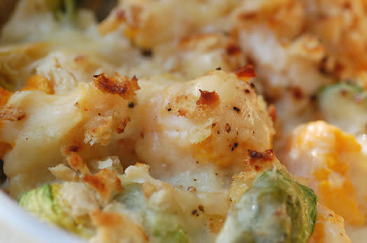 BrusselsSproutCauliflowerGratin