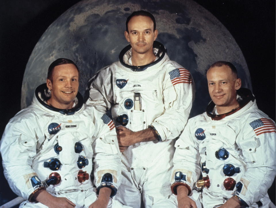 Apollo 11 astronauts Neil Armstrong, Michael Collins and Buzz Aldrin | Encyclopaedia Britannica/Universal Images Group/Getty