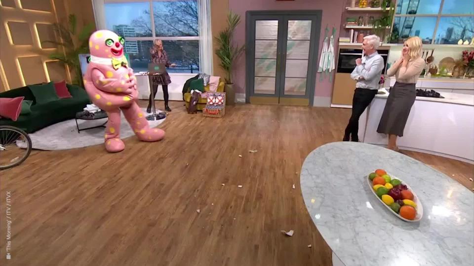 Mr Blobby popped in to This Morning. (ITV)