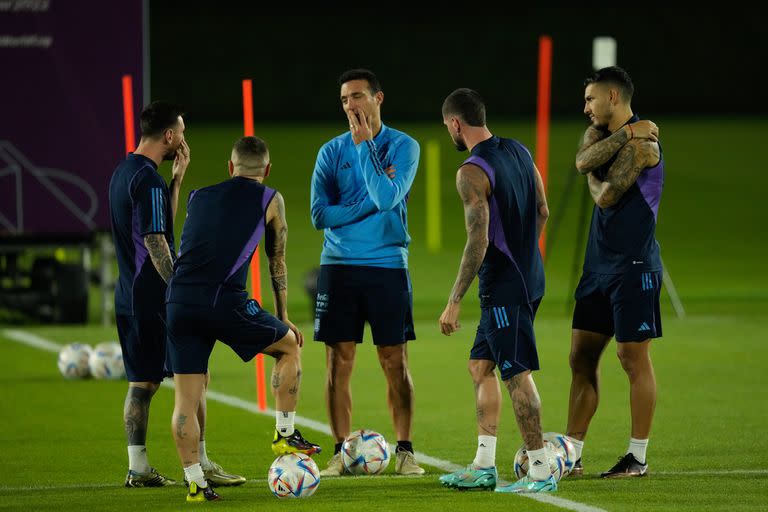 Entrenamiento de argentina en Doha, Qatar

