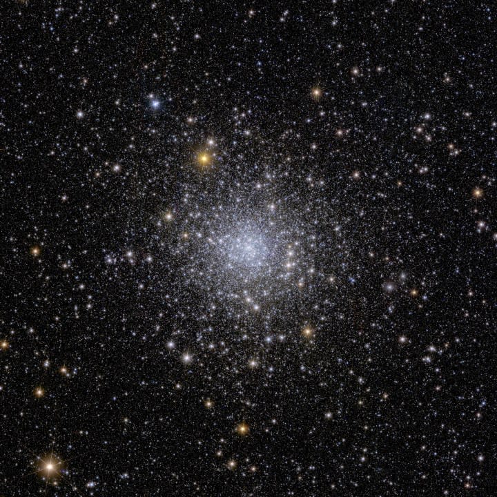 This image provided by the European Space Agency shows Euclid’s view of on a globular cluster called NGC 6397. (European Space Agency via AP)