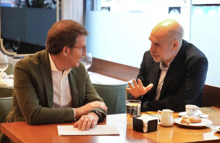 Larreta se reunió con el presidente del PP español en Madrid