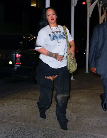 Rihanna Showed Her Team Spirit In a New York Yankees Jacket and Matching  Miniskirt