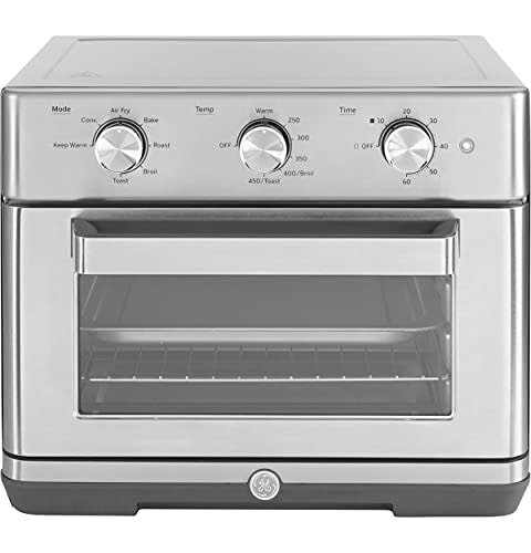 GE Mechanical Air Fry 7-in-1 Toaster Oven, Large Capacity Fits 12" Pizza, 7 Cook Modes of Air F…